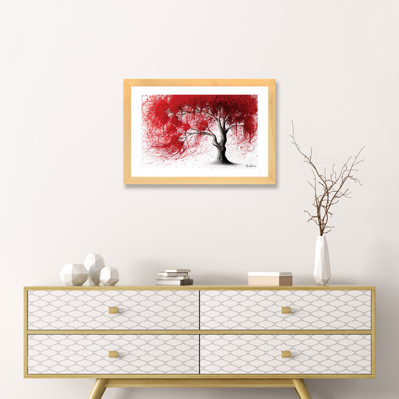 «Western Iron Tree» par Ashvin Harrison - impression d'art graphique, H 16 po x l 24 po x P 1 po, Cadre papier naturel