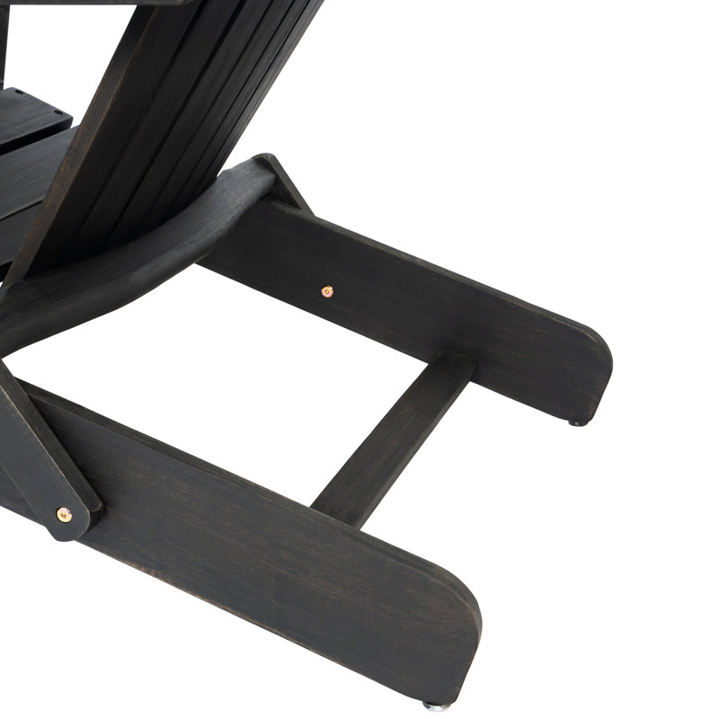 Siège d'extérieur pliable - Bois gris foncé, chaise de style rustique gris, en bois avec option, Gris foncé