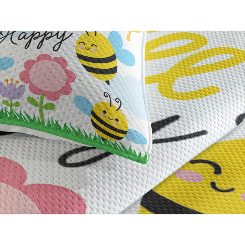 Honey Polyester Coverlet, King Bedspread + 2 Shams