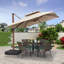 Parasol en porte-à-faux carré en bois 9 pi x 9 pi Waler, beige-1690929708