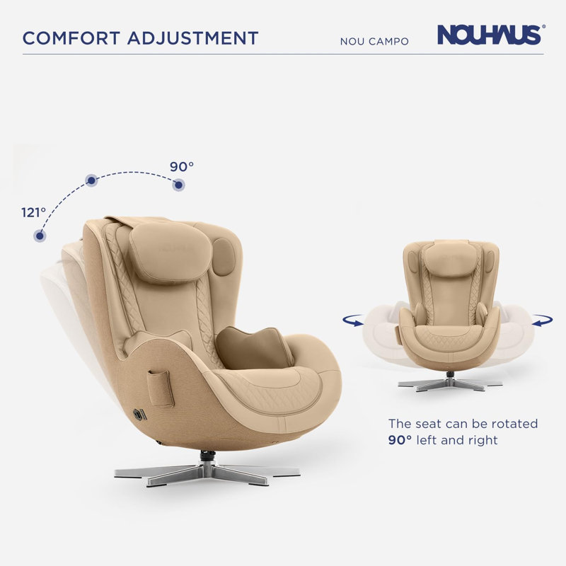 Fauteuil de massage chauffant Nouhaus Nou Campo, Sable doux