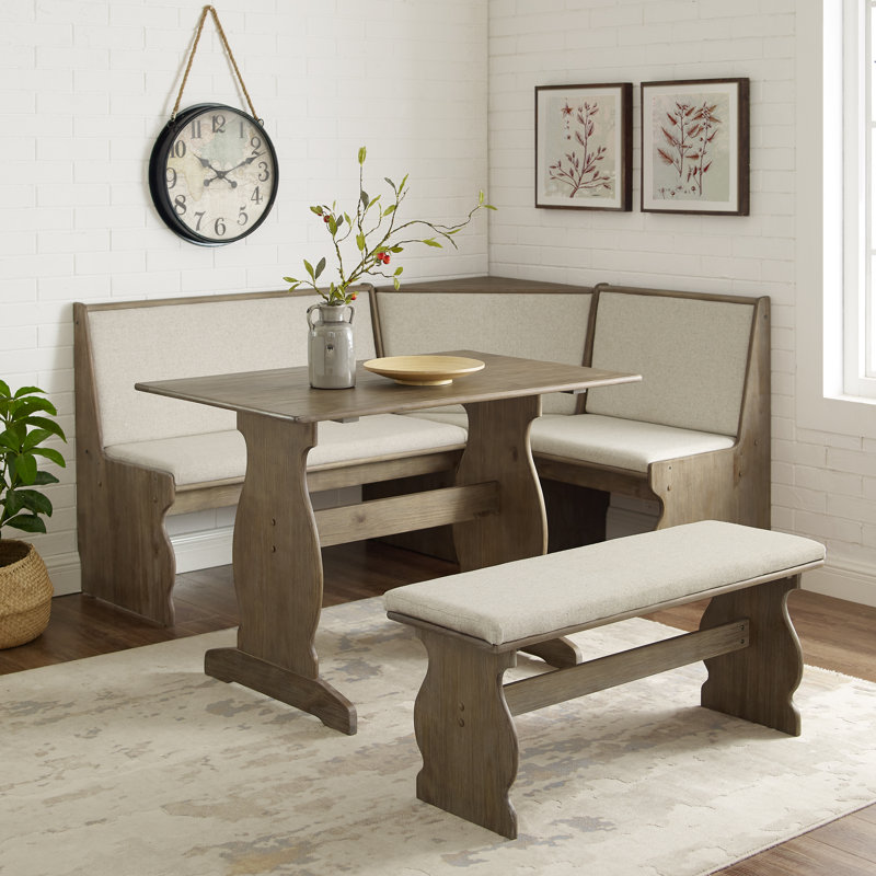 Sasha 5-Person Upholstered Corner Breakfast Nook