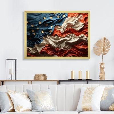 Drapeau moderne des États-Unis II - impressions encadrées