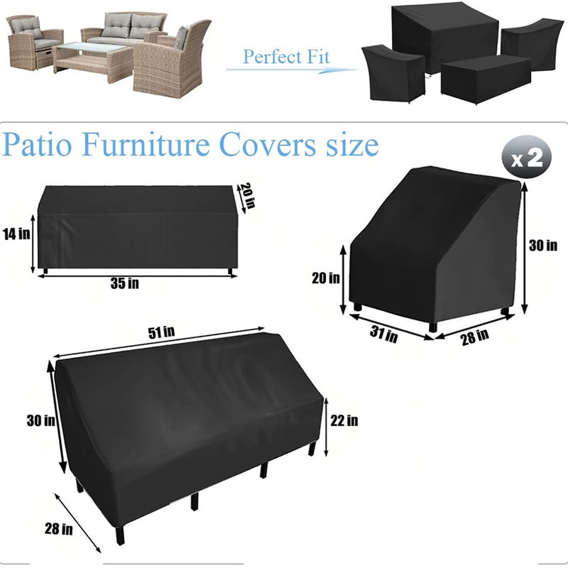 Heavy Duty Patio Conversational Set Cover