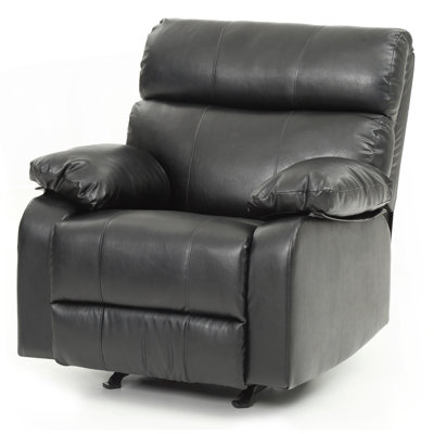 Stylish Black Contemporary Rocker Recliner