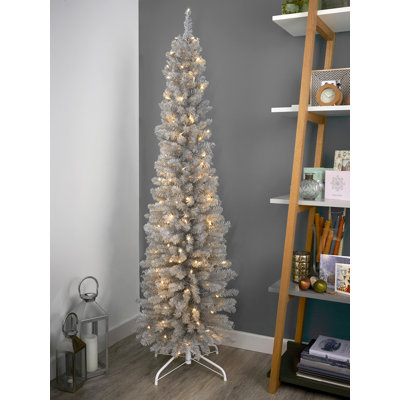 5.91' H Lighted Artificial Fir Christmas Tree