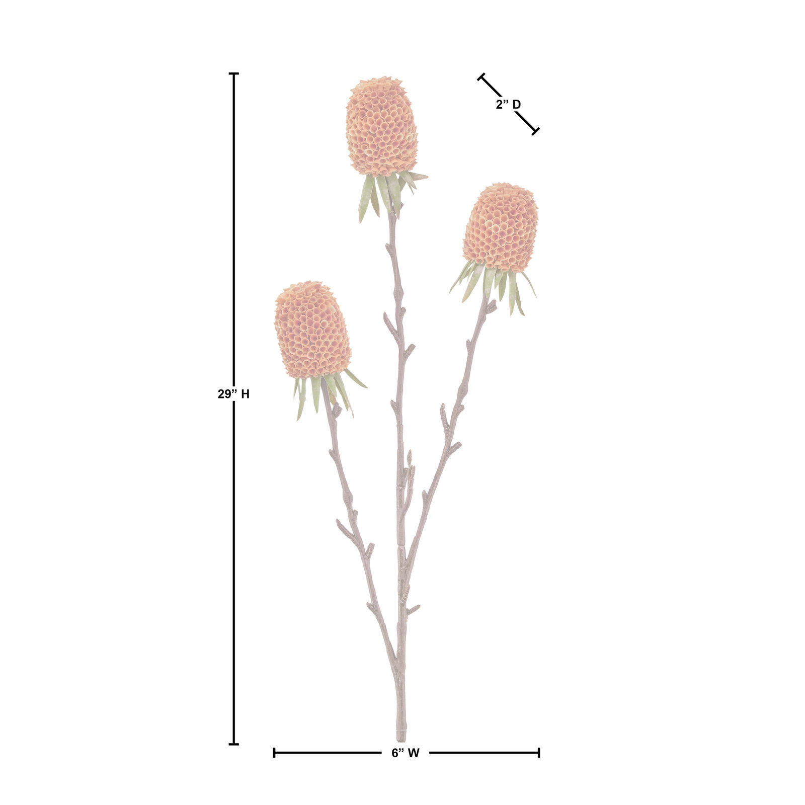 29" Autumn Thistle X3, Pink