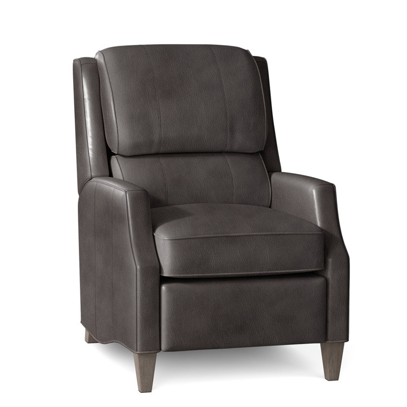 Mauney Recliner, Stone, Aline Light Grey Genuine Leather, Power