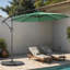 Parasol de marché suspendu de 10 pi avec réglage facile d'inclinaison, abat-jour en polyester, 8 nervures pour la cour arrière, près de la piscine Best Choice Products-1472123569