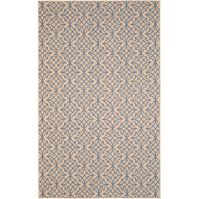 Tapis brun / bleu en jute tissé à la main Andressa