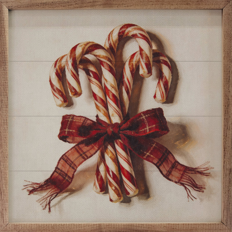 Candy Cane Bow, 16x16