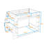 Lit superposé double / double avec bureau et tablettes intégrés-1297093478