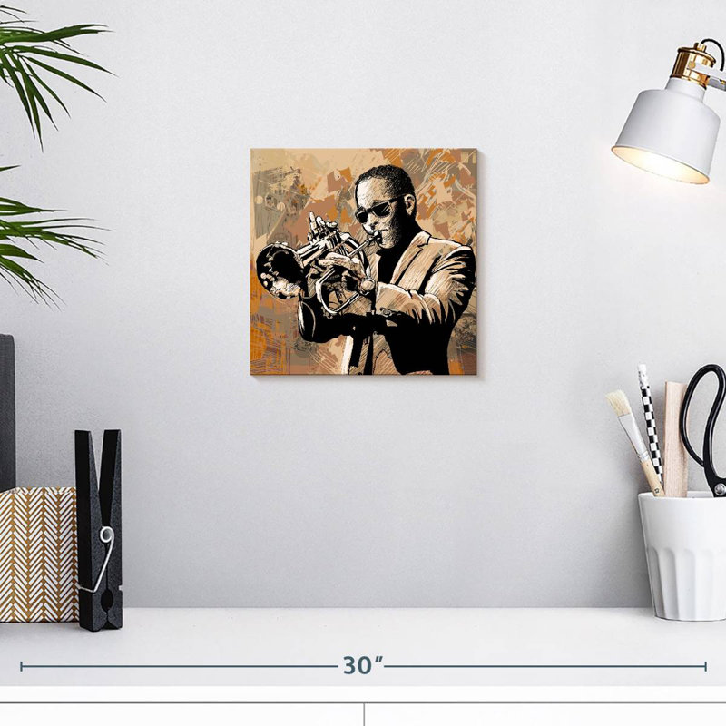 Joueur de trompette Abarca Jazz, H 10 po x l 10 po