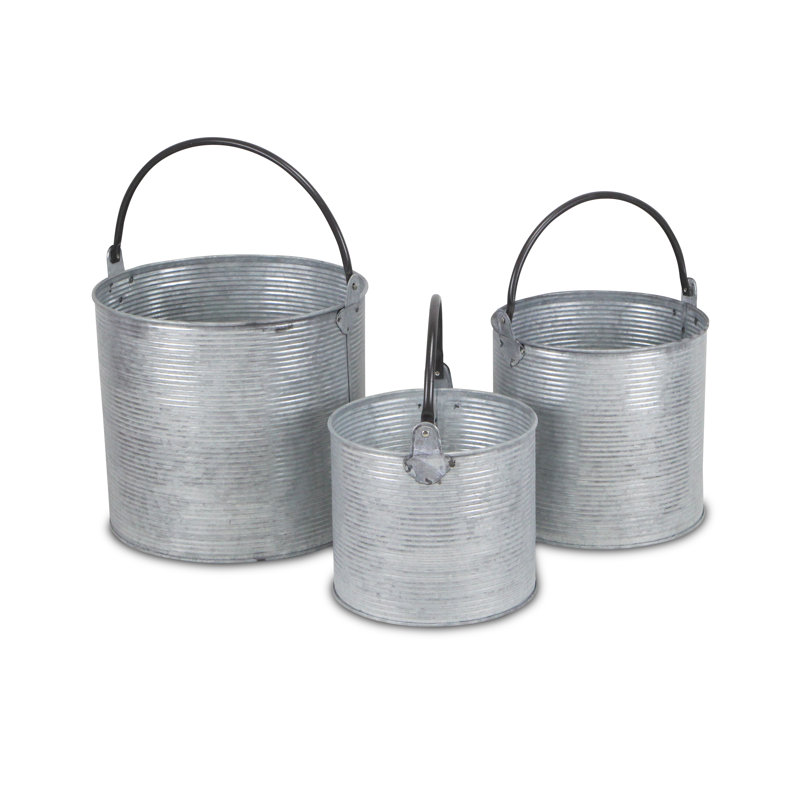 Ensemble de pots en métal 3 pièces
