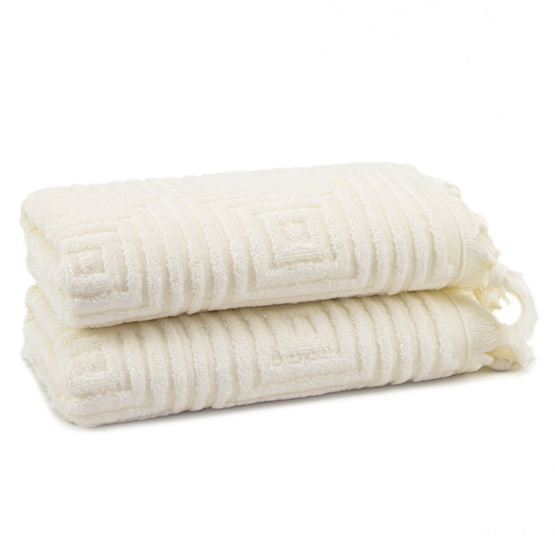 Débarbouillette en rayonne de bambou Troya Turkish, Crème au beurre