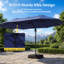 Parasol en porte-à-faux 13 pi avec base-881490895