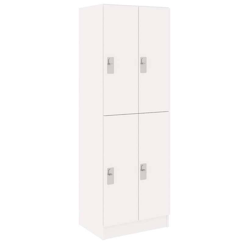 Armoire de salle de classe triple à six compartiments avec porte, 72" H x 24" W x 17" D, 4, Terne