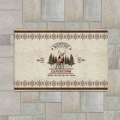 Laural Home Natures Expedition Machine Woven Chenille Indoor / Outdoor Area Rug In Beige/brown In Beige;tan