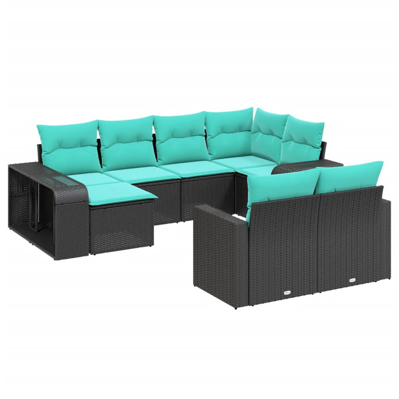 Ensemble de 10 chaises modulaires d'extérieur, Bleu