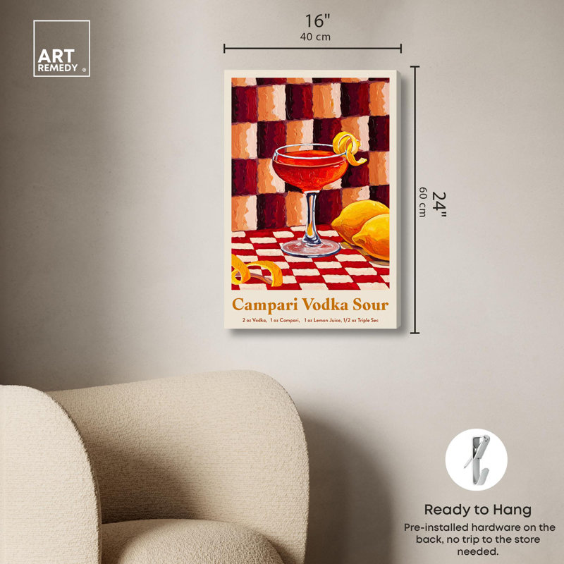 «Zesty Elixir», reproduction d'art sur toile par Art Remedy, Gallery Wrapped, H 24 po x l 16 po