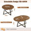 Extendable Round Metal Base Dining Table