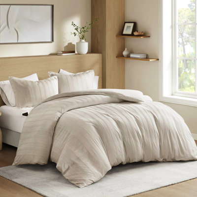 3 couettes avec attaches intérieures pour une insertion sûre, un tissu froissé, une toxine et une peau sensible adaptée dans les chambres d'invités de style scandinave