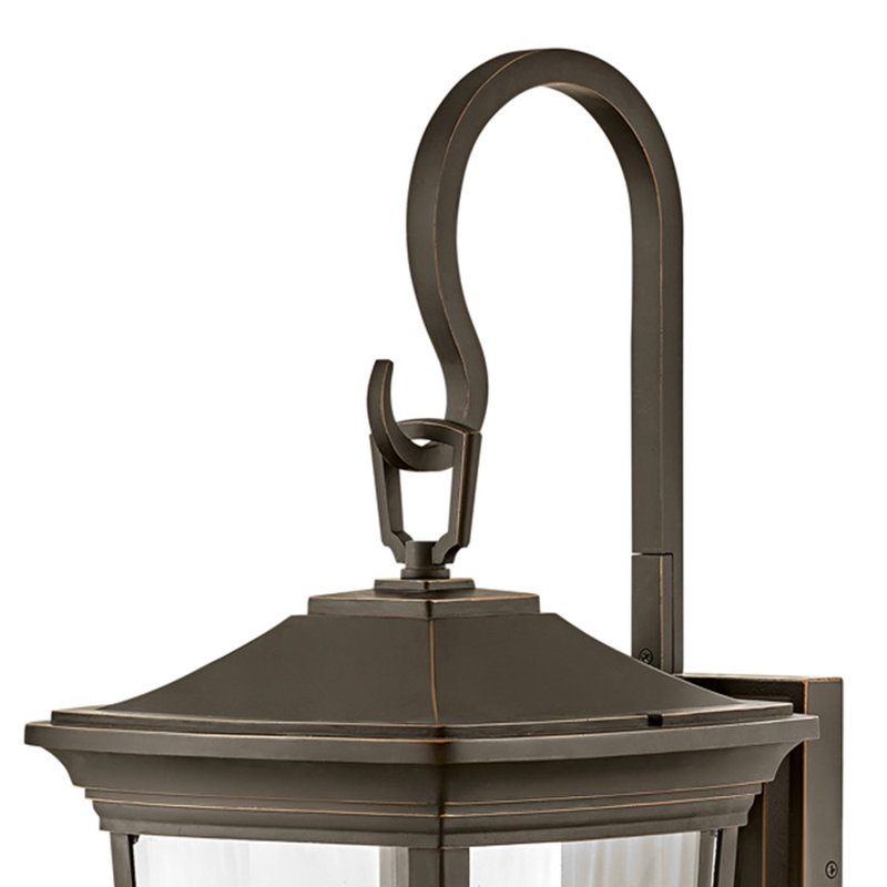 Bromley 3-Light Wall Mount Sheperd's Hook Lantern, Oil Rubbed Bronze, No