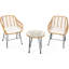 Ensemble de conversation en osier / rotin pour 2 personnes avec coussins Heider-1162499462