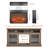 18" Compact Electric Fireplace Insert with Log Set, Realistic Flame & Overheat Protection-114137893