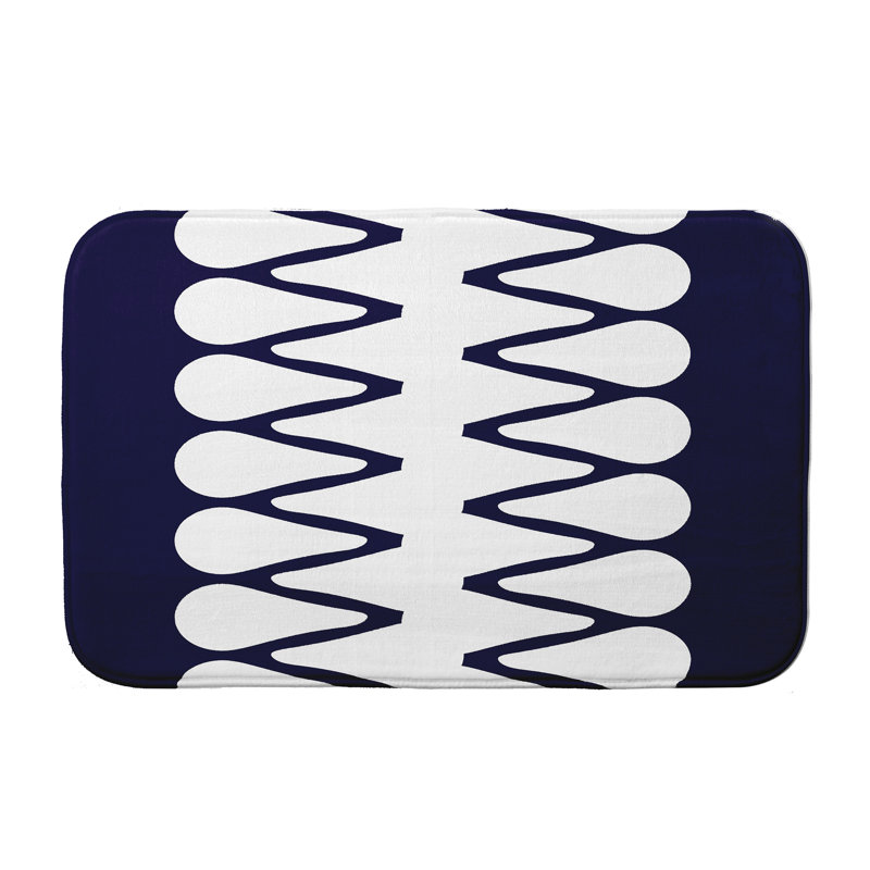 Tapis de bain Flemington, L 21 po x L 34 po, Bleu marine