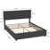 Kempst Bed Frame with Charging Station, Upholstered Platform Bed Frame with Adjustable Headboard