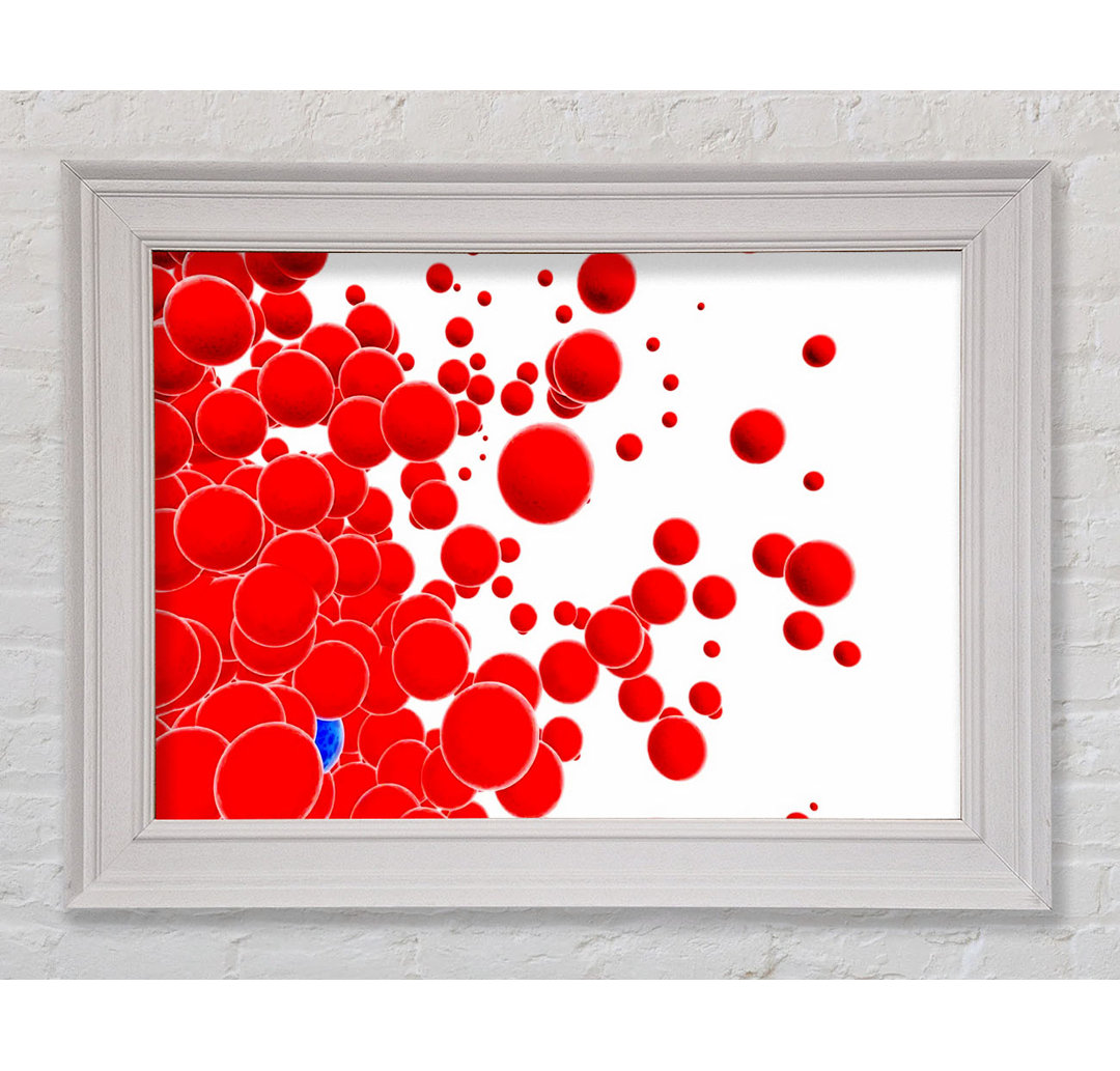 Gerahmtes Wandbild Red Bubbles