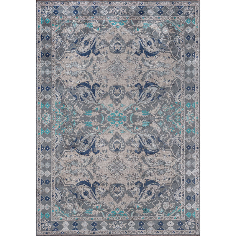 Lauro Oriental Hand Loom Indoor / Outdoor Area Rug, Rectangle 5'3" x 7'6"