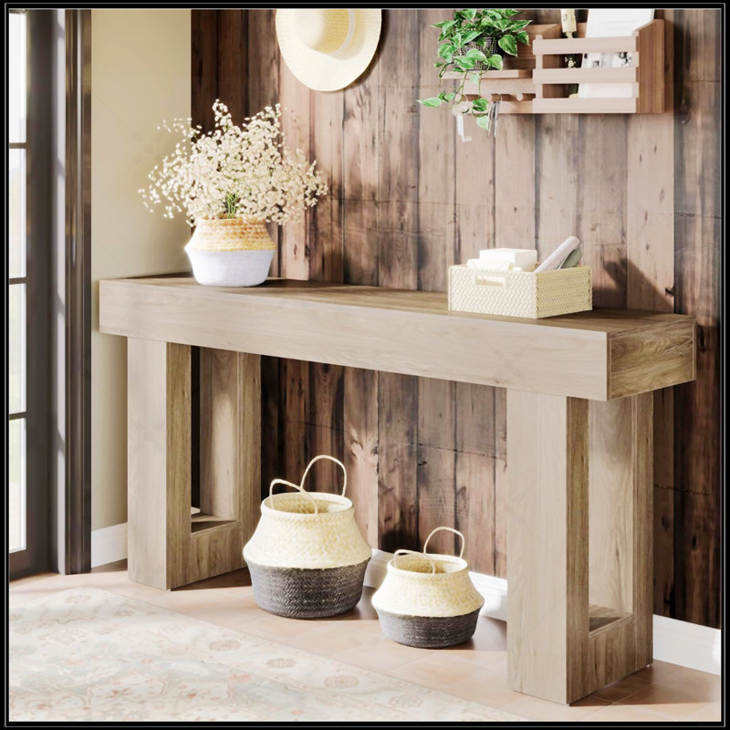 Console 63 pouces Farmhouse Console, Gris