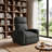 Fabric Recliner Chair, Single Reclining Sofa With Thicker Seat Cushion And A Side Pocket, Home Theater Seating With Adjustable Backrest And Footrest, For Living Room, Linen Black-146872736