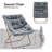Upholstered Folding Square Saucer, Tufted Cozy Accent Chair with Golden Metal Frame for Living Room-149606845-178458867