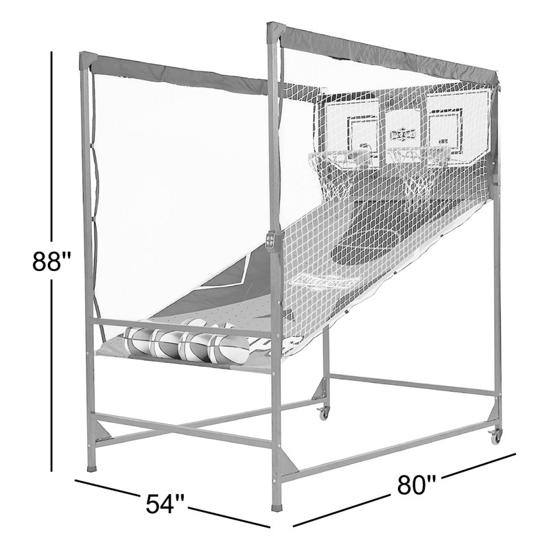 Jeu de basket-ball avec cage en acier et cadre incassable Hall of Games
