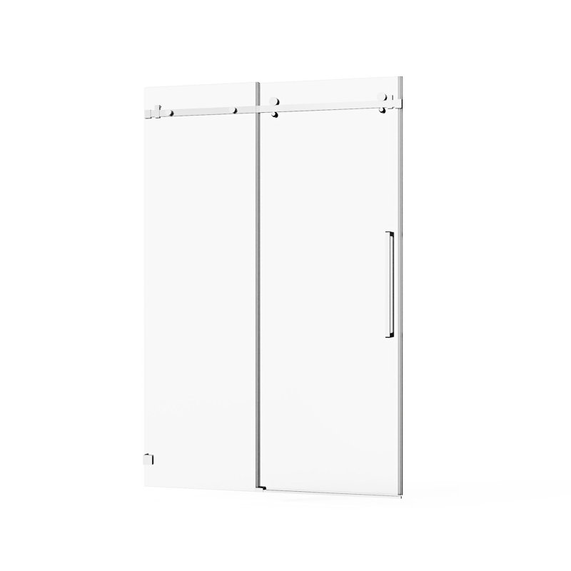 Porte de douche coulissante sans cadre, Chrome chrome