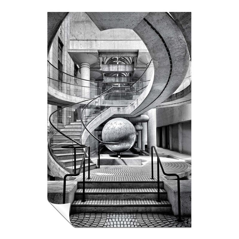 Architectural Sphere & Stairway - No Frame Print, 31cm H x 20cm W