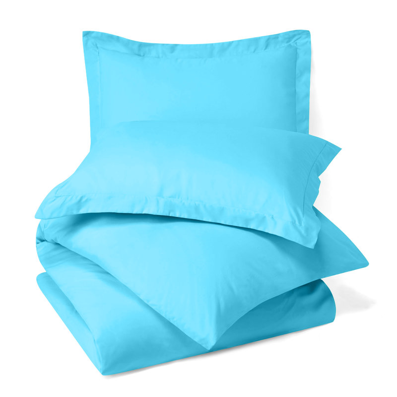  Ensemble de housse de couette ultra-doux, Bleu de plage, Housse de couette très grand californien et 2 tai