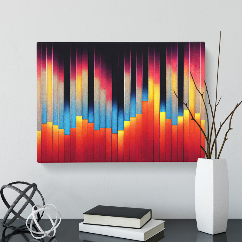 Audio Equalizer Abstract Art Vol.4 - Wrapped Canvas, 35cm H x 50cm W
