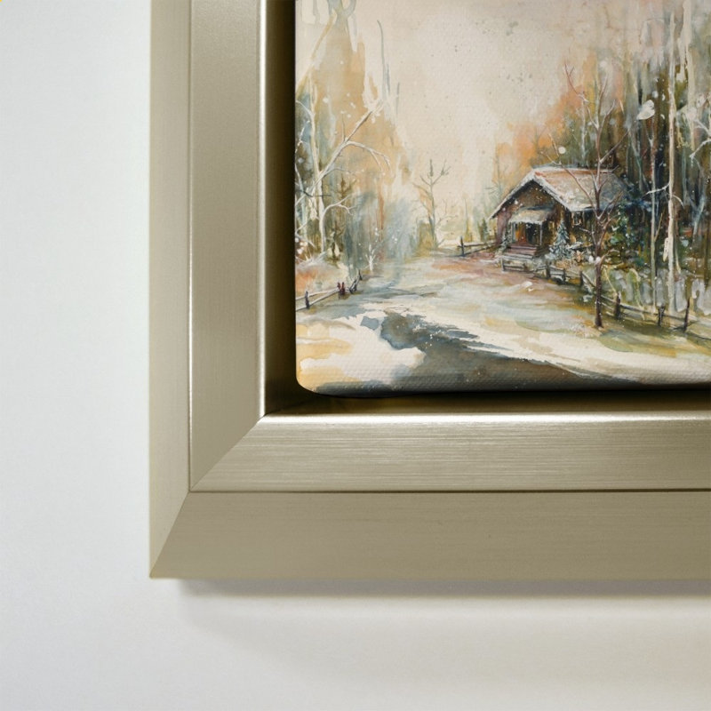 «Cabin In Snowy Woods» par Diannart - Impression sur toile