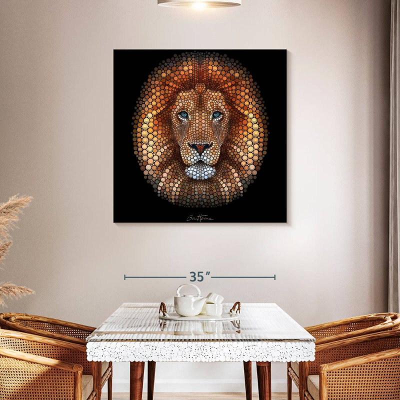 Brampt Digital Lion, 39" H x 39" W