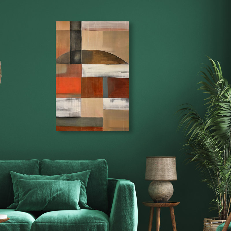 Pattern Pulse I Canvas Abstract Print by Oliver Gal, Black Frame, 10 x 15, 36"H x 24"W, Canvas Unframed