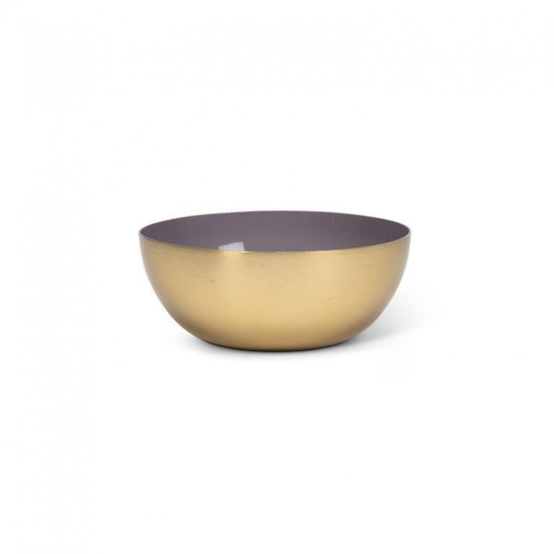 Mini bol en émail, Or / mauve
