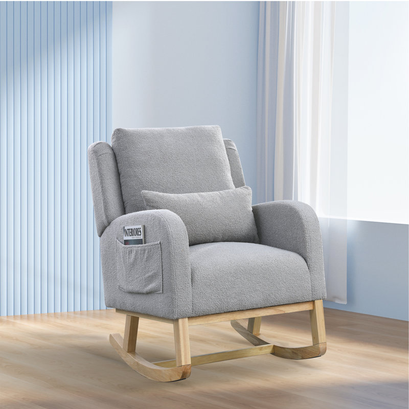 Chaise berçante Daline, Gris