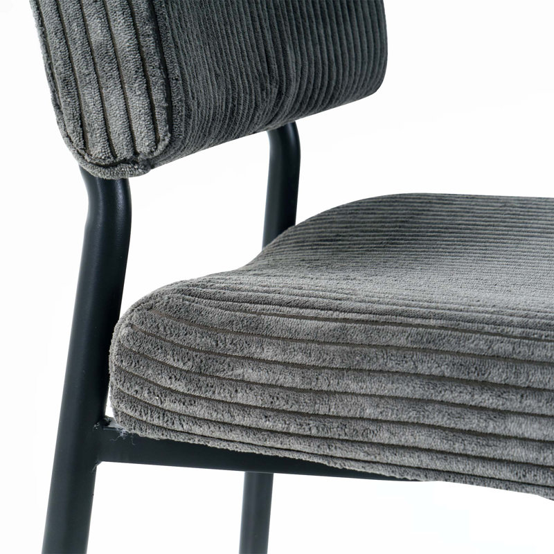 Chaises de salle à manger, Gris foncé, 2