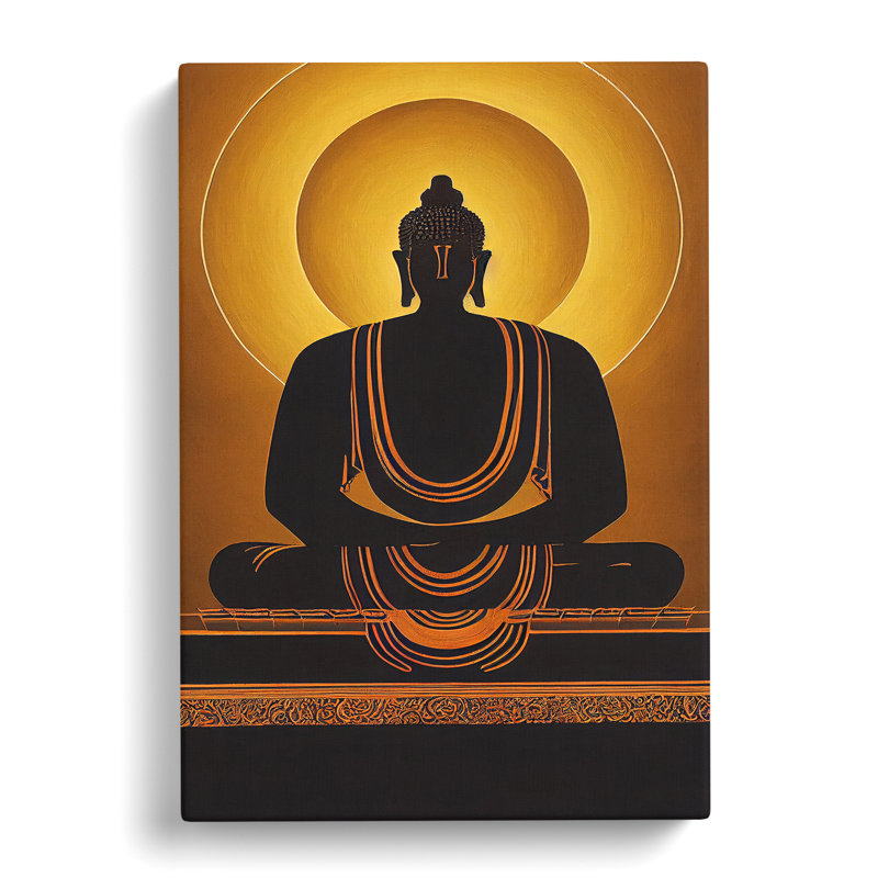 XC1022-4197X Striking Buddha - Wrapped Canvas Print, 60cm H x 40cm W x 3cm D