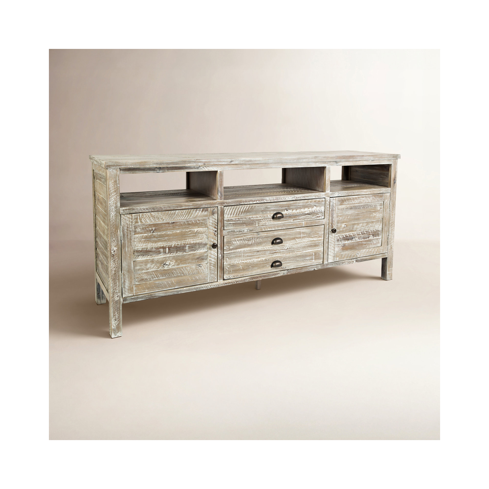 Castile Media Console, 50", Washed Gray