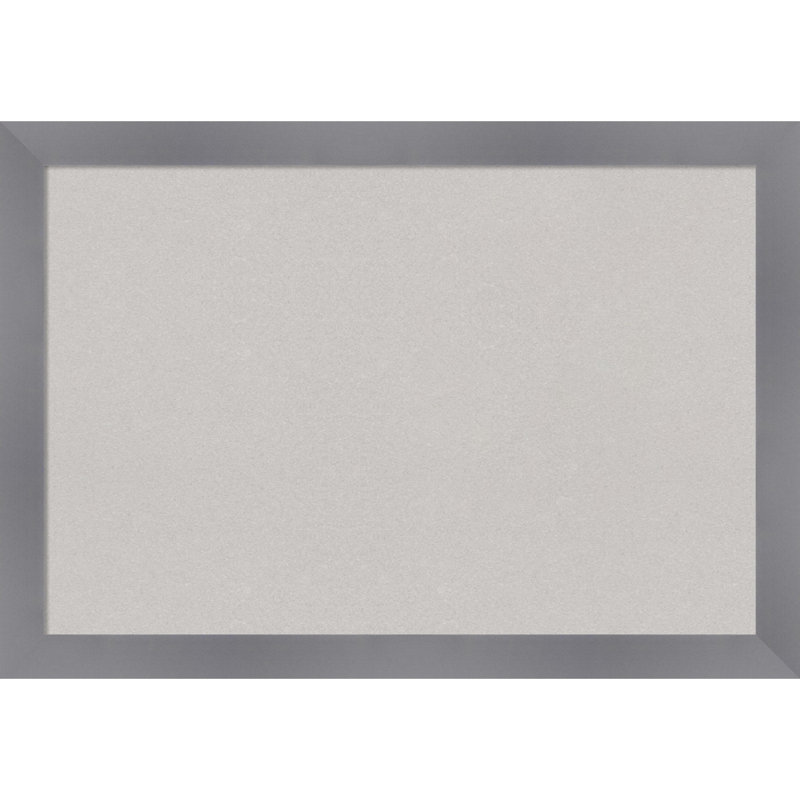 Panneau de liège gris, cadre en bois gris Edwin - babillard, tableau d'organisation, tableau d'affichage, 18 po x 26 po, Gris